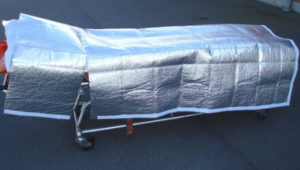 Therm Aid Rescue Bag mål:  2,10 m x 1,56 m, vekt: 1145g.